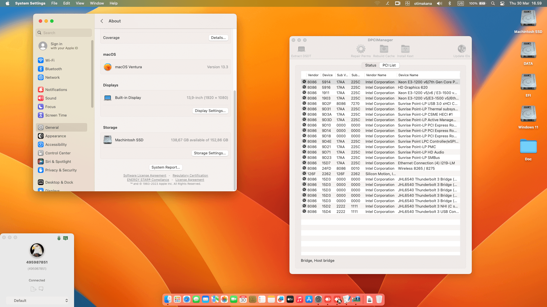 Lenovo Thinkpad X1 Carbon 6th Gen 5th [KabyLake R   Intel UHD 620 + PS2 SMBUS]   OpenCore 2